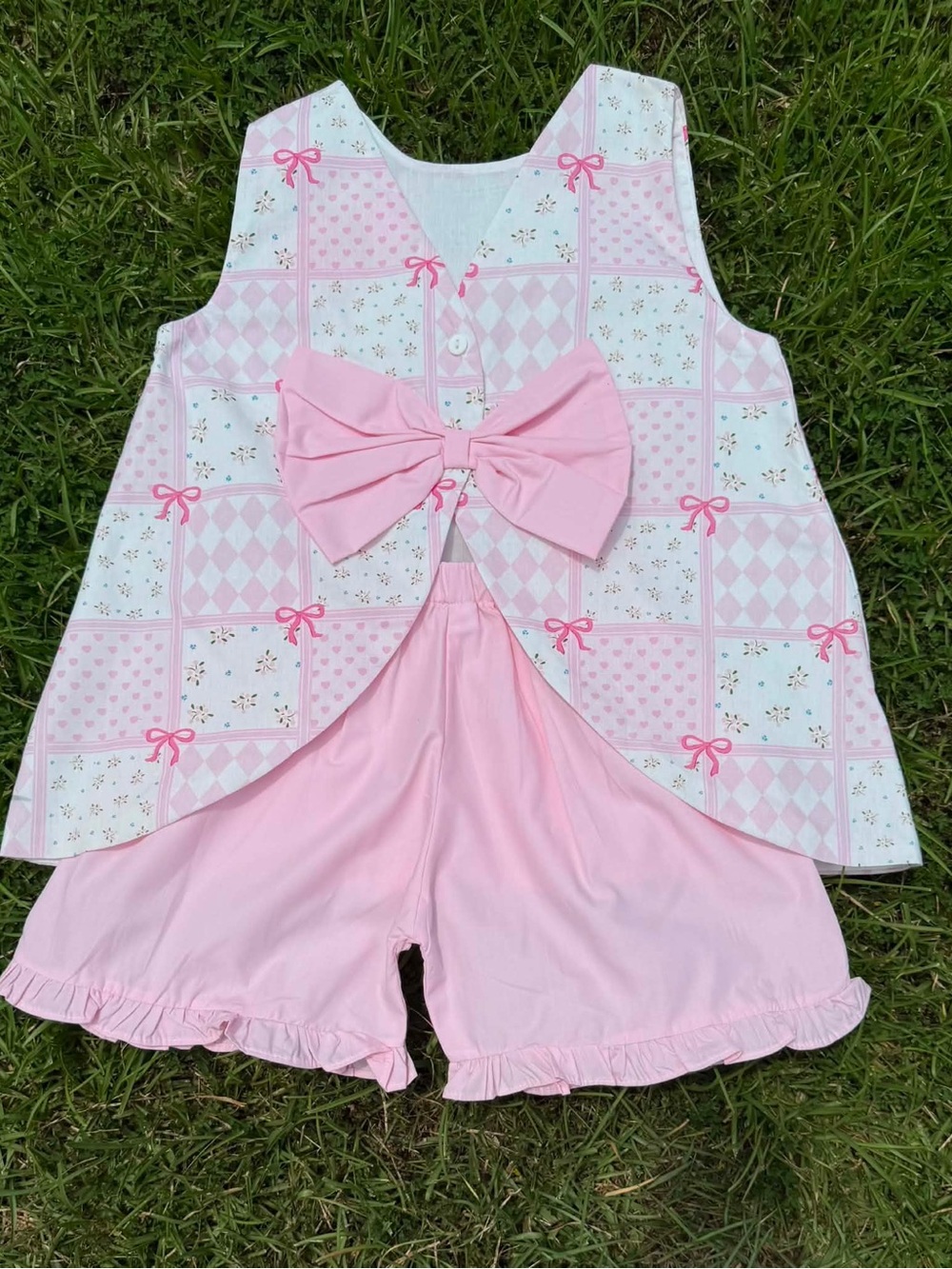 Pink Patchwork Short Set - Picture 2 of 2